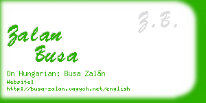 zalan busa business card