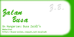 zalan busa business card